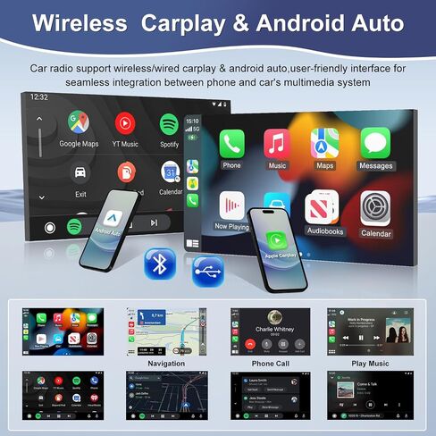 7 inch Car Radio for Ford F150 Radio Upgrade 2009 2010 2011 2012,QLED Touch Screen Stereo Headunit with Wireless Carplay Android Auto GPS BT FM SWC 5G WiFi Backup Camera DSP MIC in Kuwait