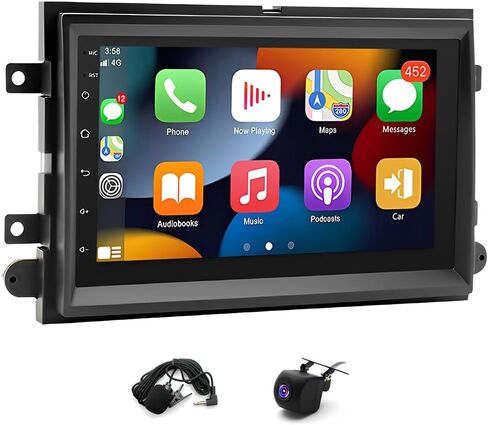 7 inch Car Radio for Ford F150 Radio Upgrade 2009 2010 2011 2012,QLED Touch Screen Stereo Headunit with Wireless Carplay Android Auto GPS BT FM SWC 5G WiFi Backup Camera DSP MIC in Kuwait
