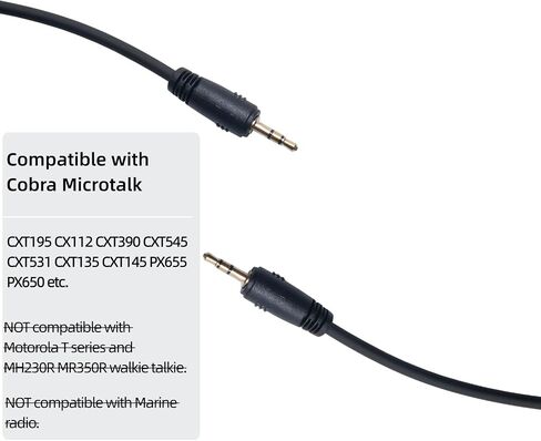 G-Shape Earpiece Compatible with Cobra PX650 12-Pack in Kuwait