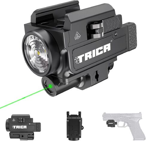 800 Lumens Compact Pistol Light, USB Rechargeable Rail-Mounted Tactical Gun Flashlight for Handguns, Quick Release Mini Weapon Light Compatiable for 1913,GL Style Full Size and Compact Rail in Kuwait