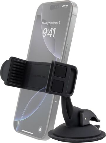 Scosche HDVM Universal 3-in-1 Vent/Windshield/Dashboard Cell Phone Holder Car Mount, Suction Cup Phone Mount with Vent Clip, Compatible with iPhone 16/15/14/13/12 & Mobile Phones up to 3.5 inches in Saudi Arabia