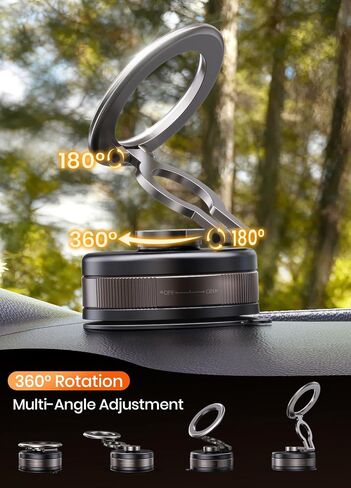 PKBD Vacuum Magnetic Car Phone Holder, Mount for iPhone & Android, Black in Saudi Arabia