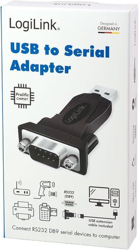 Logilink USB 2.0 (Type-A) to Serial (RS232-9pin) Adapter for Win 11 in Kuwait