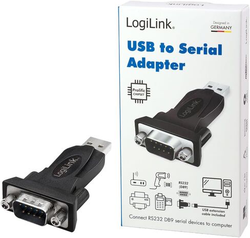 Logilink USB 2.0 (Type-A) to Serial (RS232-9pin) Adapter for Win 11 in Kuwait
