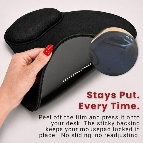Wired USB Mouse and Mouse pad with wrist rest Bundle Combo ,Black MP-WM25 in Kuwait