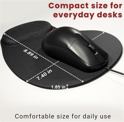 Wired USB Mouse and Mouse pad with wrist rest Bundle Combo ,Black MP-WM25 in Kuwait