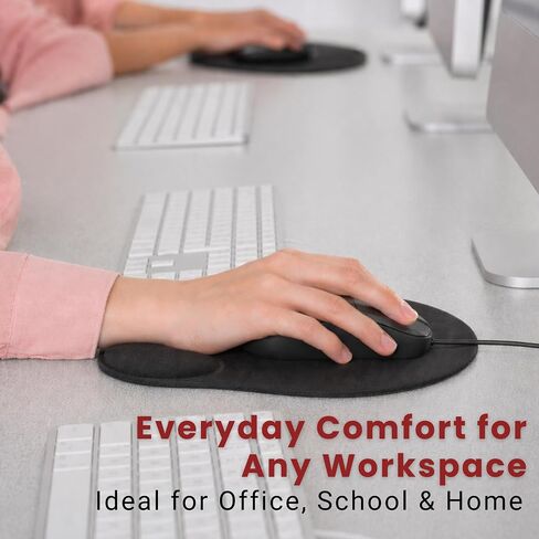 Wired USB Mouse and Mouse pad with wrist rest Bundle Combo ,Black MP-WM25 in Kuwait