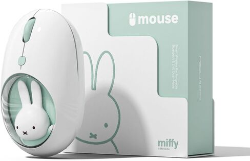MIPOW X Miffy Bluetooth Wireless Mouse, Compact Portable for Laptops & Tablets. Seamless Tracking, Compatible with PC, Mac, Windows & macOS. Ideal, Cyan in Saudi Arabia