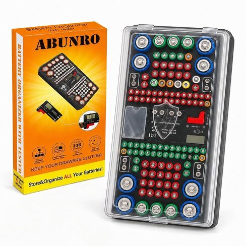 Battery Organizer Storage Case with Tester in Kuwait