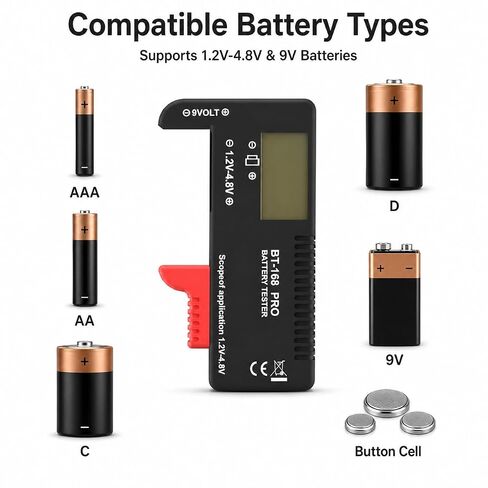 Battery Organizer Storage Case with Tester in Kuwait