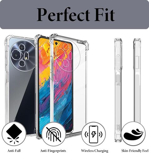 Murmure Clear Case with 1 Screen Protector for TCL 60 XE NXTPAPER 5G, Flexible TPU Reinforced Anti-Collision Corner Shockproof [Anti-Scratch] Anti-Yellowing Crystal Transparent Phone Case in Saudi Arabia