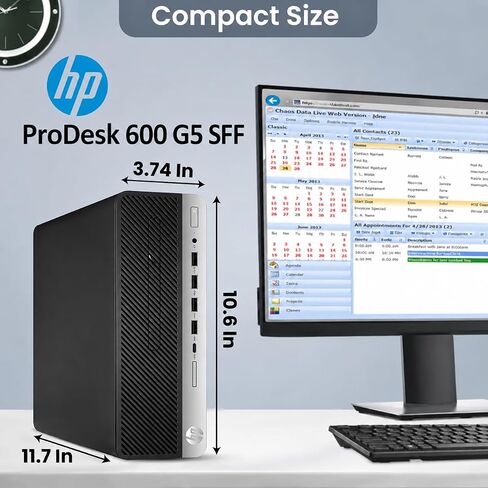 HP ProDesk 600 G5 SFF Desktop Computer PC, Intel Core i5-9500 6-Core Up to 4.4GHz, 8GB DDR4, 256GB SSD, WiFi, Bluetooth, Windows 11 Pro (Renewed) in Kuwait