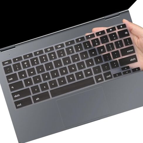 Keyboard Cover Skin for Samsung Galaxy Chromebook 2 XE530QDA-KA1US 13.3" (Not Fit The 12.4 inch Galaxy Chromebook) Keyboard Protective Cover Skin-Black in Kuwait