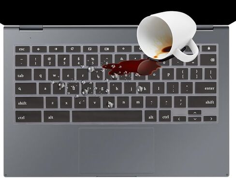 Keyboard Cover Skin for Samsung Galaxy Chromebook 2 XE530QDA-KA1US 13.3" (Not Fit The 12.4 inch Galaxy Chromebook) Keyboard Protective Cover Skin-Black in Kuwait