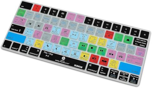 XSKN Magic Keyboard Premiere Pro Shortcuts Silicone Keyboard Cover Skin for 2015 Released Magic Keyboard A1644 MLA22LL/A (US Version) in Kuwait