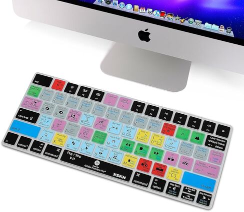 XSKN Magic Keyboard Premiere Pro Shortcuts Silicone Keyboard Cover Skin for 2015 Released Magic Keyboard A1644 MLA22LL/A (US Version) in Kuwait