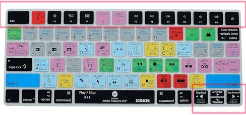 XSKN Magic Keyboard Premiere Pro Shortcuts Silicone Keyboard Cover Skin for 2015 Released Magic Keyboard A1644 MLA22LL/A (US Version) in Kuwait