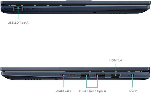 ASUS Vivobook Laptop:14" FHD Display • 13th Generation Intel Core i5-1334U • Intel Iris Xe Graphics • 24 GB DDR4 SDRAM • 1 TB NVMe SSD • Win11 Pro • WiFi 5 • 720p HD Camera in Kuwait
