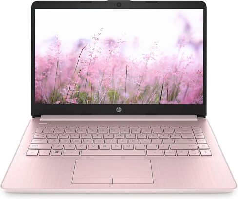 HP Portable 13.8" HD IPS Laptop, Intel Celeron N Processor Up to 2.78GHz, 4GB DDR4, 64GB SSD, HDMI, RJ45, Webcam, Bluetooth, Windows 11, Pastel Pink(Renewed) in Kuwait