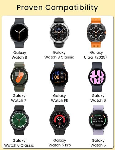 Sinoacc 2 Pack for Samsung Watch Charger Compatible with Galaxy Watch 8/8 Classic/Ultra/7/6/6 Classic/5/5 Pro/4/3/Active 2/1/Fe Smartwatch, 3.3Ft USB A Magnetic Fast Charging Cable Dock in Kuwait