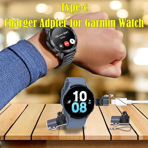 USB-C Charger Adapter for Garmin Watch, BENACES 3 Pack Garmin Charger Cable Converter with Lanyard, 90°Right Angle Garmin Charging Cable Connector for Instinct 2 Solar Fenix 7 7S 7X 6 6S 6X 5 5S 5X in Kuwait