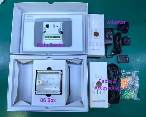 10.1" POE Smart Home Touch Panel with Proximity Sensor, 4GB+64GB Android 14 Inwall Controller 86 Box Included, WiFi 6E, RS232, RS485 LED Light Strip Home Assistant (No Camera)(White) in Saudi Arabia