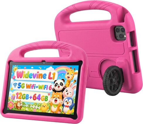 Kids Tablet 10 inch,Android 15 Tablet with EVA Case(Blue) in Kuwait