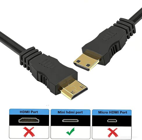 4K Mini HDMI to Mini HDMI Cable 3.3Ft/1M, Male to Male, High Speed 10.2Gbps, Compatible with Camera, Camcorder, HDTV, Monitor, Display in Saudi Arabia
