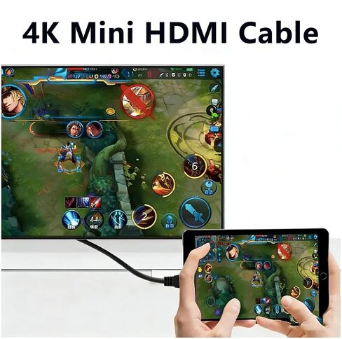 4K Mini HDMI to Mini HDMI Cable 3.3Ft/1M, Male to Male, High Speed 10.2Gbps, Compatible with Camera, Camcorder, HDTV, Monitor, Display in Saudi Arabia
