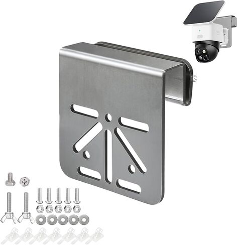 ZT-NET Stainless Steel Gutter Mount for Eufy Security SoloCam S340 Bracket for Solar Security Camera Holder Anti-Rust Screws, No Drill Installation Compatible with IP PTZ Dome Cameras in Kuwait