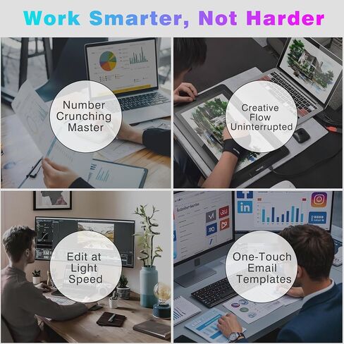Doohoeek Tri-Mode Programmable Macro Keypad for Windows PC, 25 Custom Keys with Shortcut Stickers, Wireless Bluetooth/2.4G/ Wired Keyboard for Excel, Video Editing, Graphic & Office Productivity in Kuwait