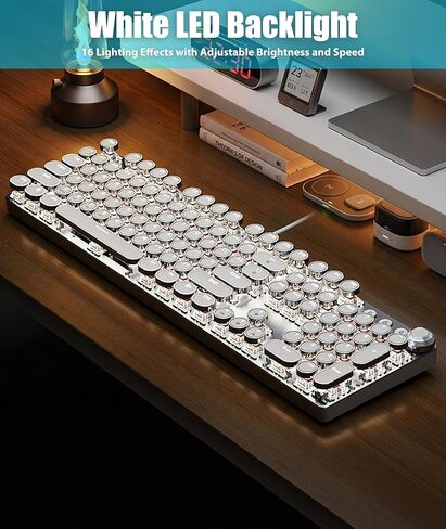 Typewriter Keyboard, Wired USB-C Mechanical Gaming Keyboard in Kuwait