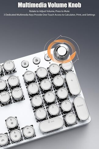 Typewriter Keyboard, Wired USB-C Mechanical Gaming Keyboard in Kuwait