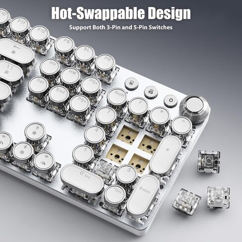 Typewriter Keyboard, Wired USB-C Mechanical Gaming Keyboard in Kuwait