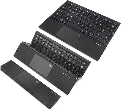 Rii Tri-Foldable Bluetooth Keyboard with Touchpad,Rechargeable RK811 in Kuwait