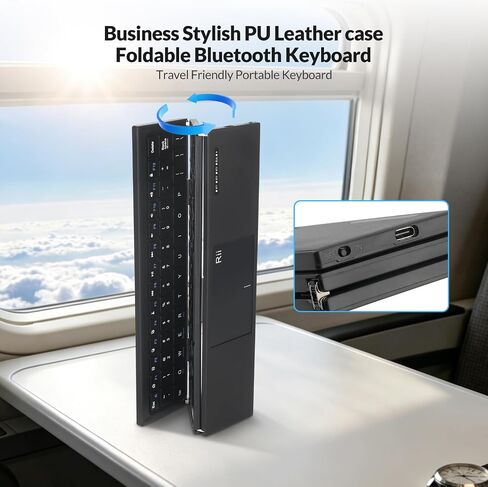 Rii Tri-Foldable Bluetooth Keyboard with Touchpad,Rechargeable RK811 in Kuwait