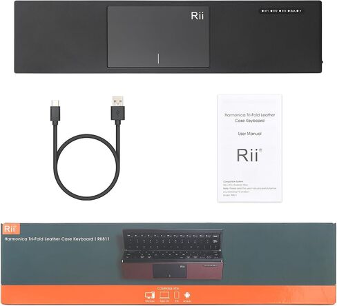 Rii Tri-Foldable Bluetooth Keyboard with Touchpad,Rechargeable RK811 in Kuwait