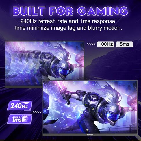 Viewedge 24 Inch Gaming Monitor with 240Hz 1ms FHD 1080p Computer Monitor in Saudi Arabia