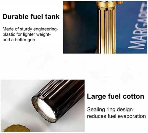 Vintage Kerosene Soft Flame Lighter Fluid Refillable, Cool Trench Lighters, Unique Old Lighters, Novelty Metal Lighter, Gifts for Men, Birthday, Father’s Day, Valentine’s Day (Gold, Fuel Not Included) in Kuwait