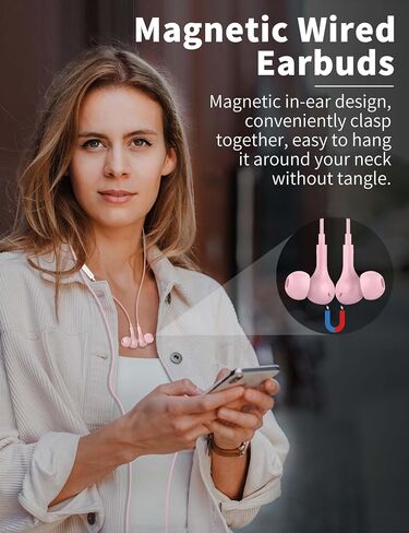 USB C Headphone for Samsung S26 S25 FE S24 A16 A17 Z Wired Earbuds Magnetic in Kuwait