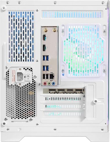 Gaming PC Desktop, AMD Ryzen 5 5600 6-Core 12 Threads, RX 6600M 8GB, 16GB RAM, 1TB SSD, Software-Controlled ARGB Lighting, Windows 11, 1080P Gaming Computer, White in Kuwait