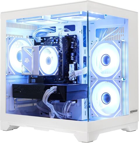 Gaming PC Desktop, AMD Ryzen 5 5600 6-Core 12 Threads, RX 6600M 8GB, 16GB RAM, 1TB SSD, Software-Controlled ARGB Lighting, Windows 11, 1080P Gaming Computer, White in Kuwait