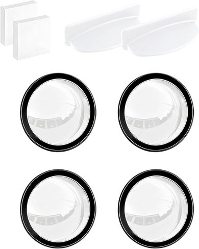 Car Camera Lens Protector 4-Pack + Backup Camera Rain Shield 2-Pack, All-Weather Protection Kit Anti-Rain Dustproof for Front,Rear,360° Panoramic Cameras, Clear HD Cover (White Rain Shield) in Saudi Arabia