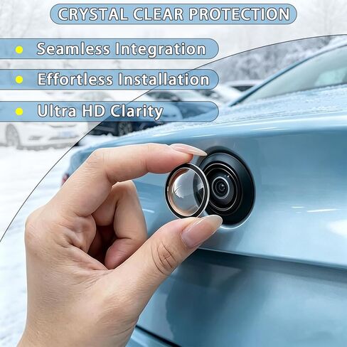 Car Camera Lens Protector, Car Rear View Camera Cover, Car Camera Rain Cover, Backup Camera Cover, High-Transparency Protective Lens Guard for Car (2) in Kuwait