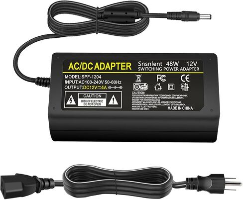 12V 4A 48W AC/DC Adapter 12V 4A Power Supply DC Plug 5.5x2.5mm in Kuwait