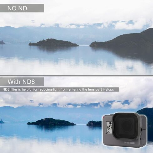 GEPULY ND Filter Snorkel Filter for GoPro Hero 5 6 7 Black Hero(2018) in Kuwait