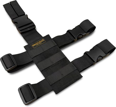 Tactical Molle Drop Leg Platform - Universally Adjustable with Molle Panel to accommodate Both Drop Leg Holster and Knife Holster Leg Strap for Either Left or Right Leg.(Black) in Kuwait