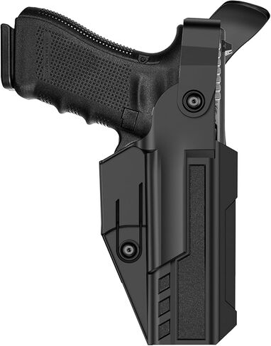 Level 3 OWB Duty Holster, Ready Polymer Holster with Dual Safety System, Adjustable Retention & 60° Cant, Fits Glock 17/19/19X/22/23/32/44/45 (Gen 1-5), Right Hand in Kuwait