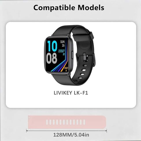 for LIVIKEY LK-F1 Band,Silicone Replacement Band Adjustable Sport Watch Strap,Soft Breathable Wristband for Men Women,Comfortable for Everyday Wear and Activities(Pink+Purple) in Kuwait