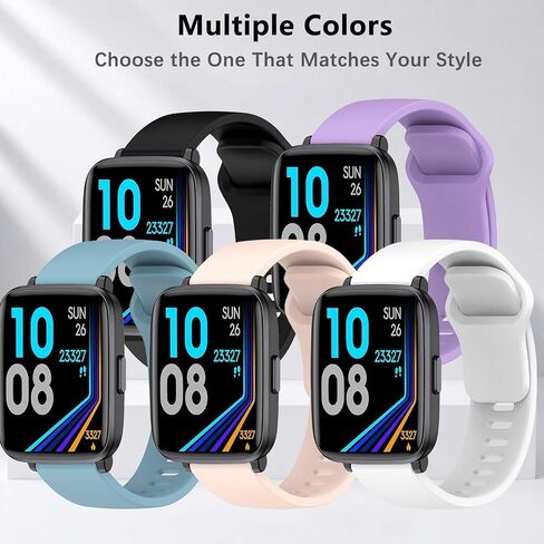 for LIVIKEY LK-F1 Band,Silicone Replacement Band Adjustable Sport Watch Strap,Soft Breathable Wristband for Men Women,Comfortable for Everyday Wear and Activities(Pink+Purple) in Kuwait
